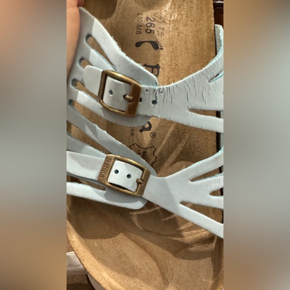 Birkenstock Betula Grenada Light Blue Suede Sandals Size 10 - Picture 6 of 6